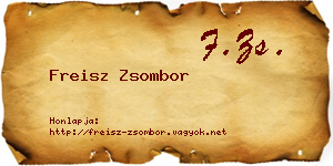 Freisz Zsombor névjegykártya